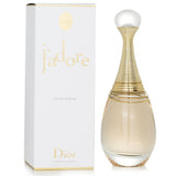 Elegant 100ml bottle of Christian Dior J'Adore Eau De Parfum, a floral fragrance featuring ylang ylang, Damask rose, and jasmine.