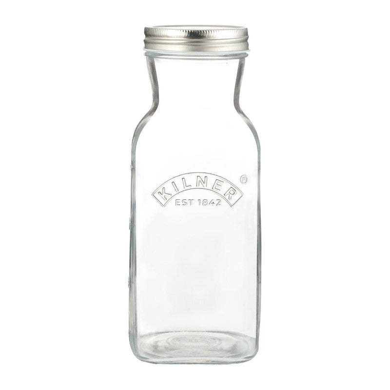 Kilner 1L Juice and Sauce Bottle, perfect for preserving homemade liquids with airtight seal and wide neck for easy pouring.