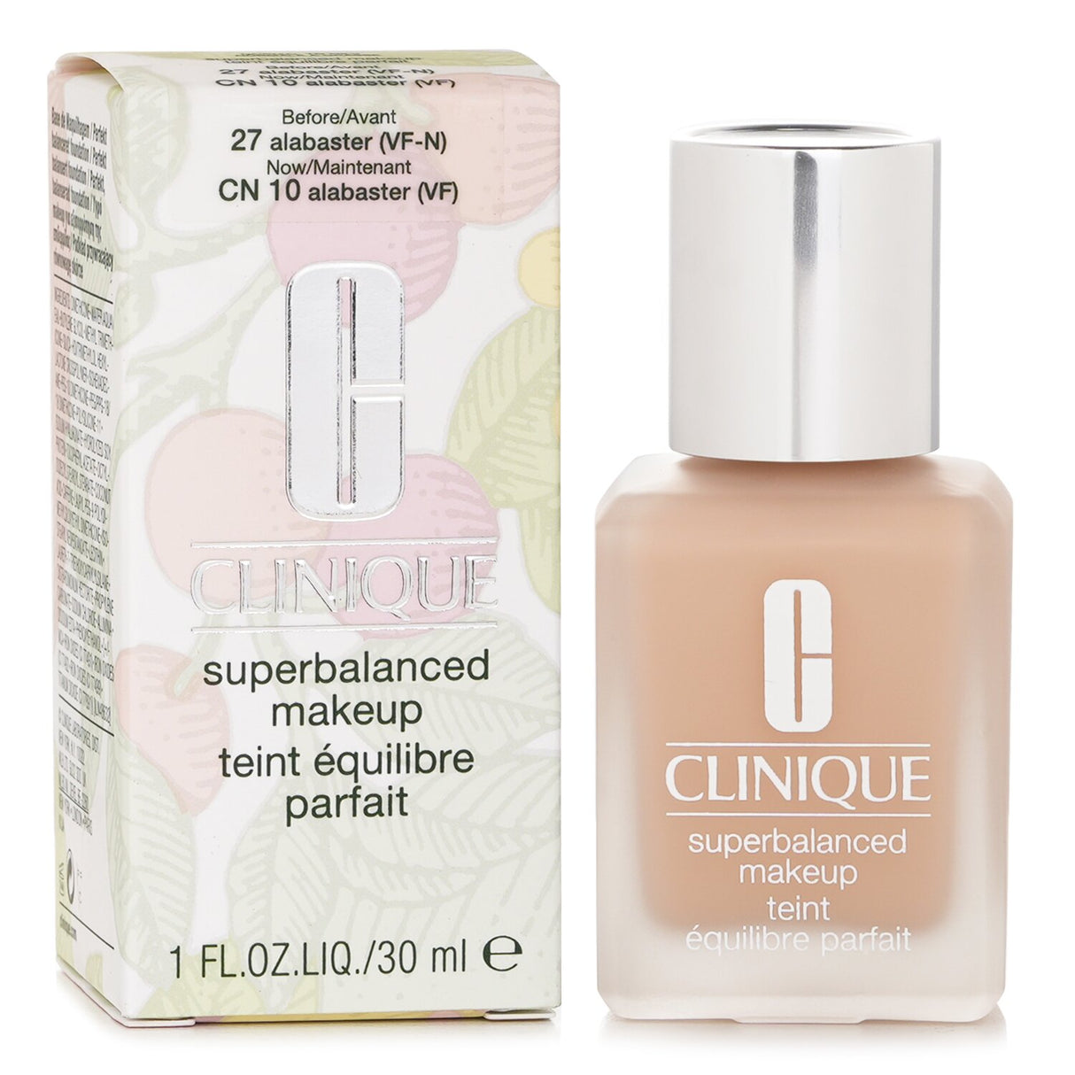 Clinique Superbalanced Makeup No. 27 Alabaster, 30ml liquid foundation for a natural, adjustable finish on combination skin.