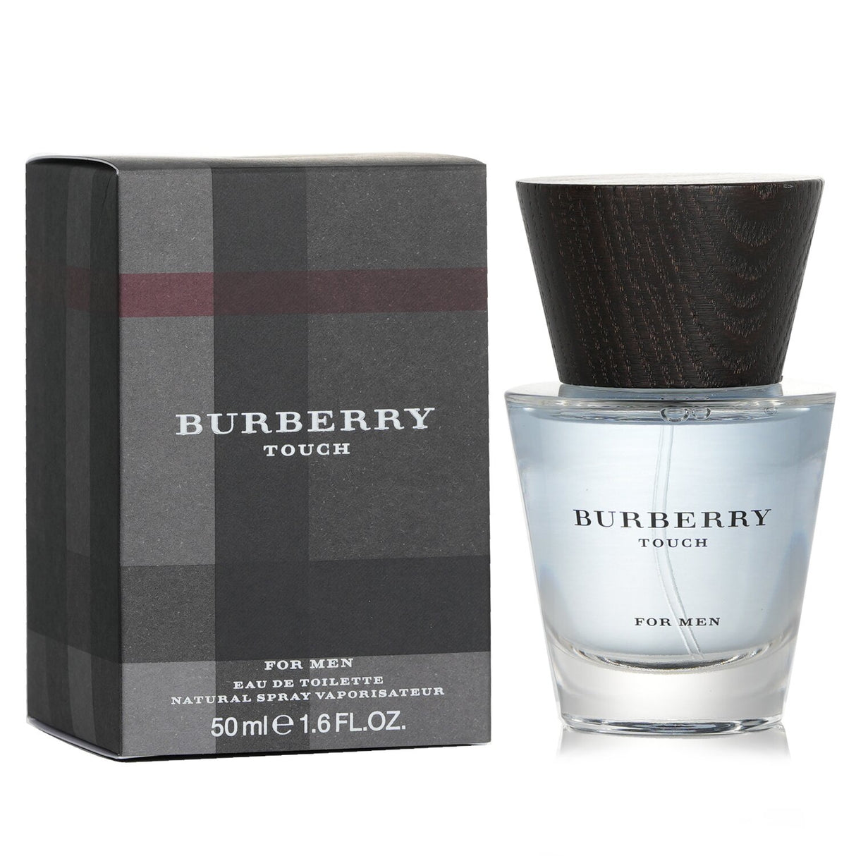 Burberry Touch Eau De Toilette 50ml features a sophisticated blend of violets, mandarin, and warm spices in an elegant bottle.