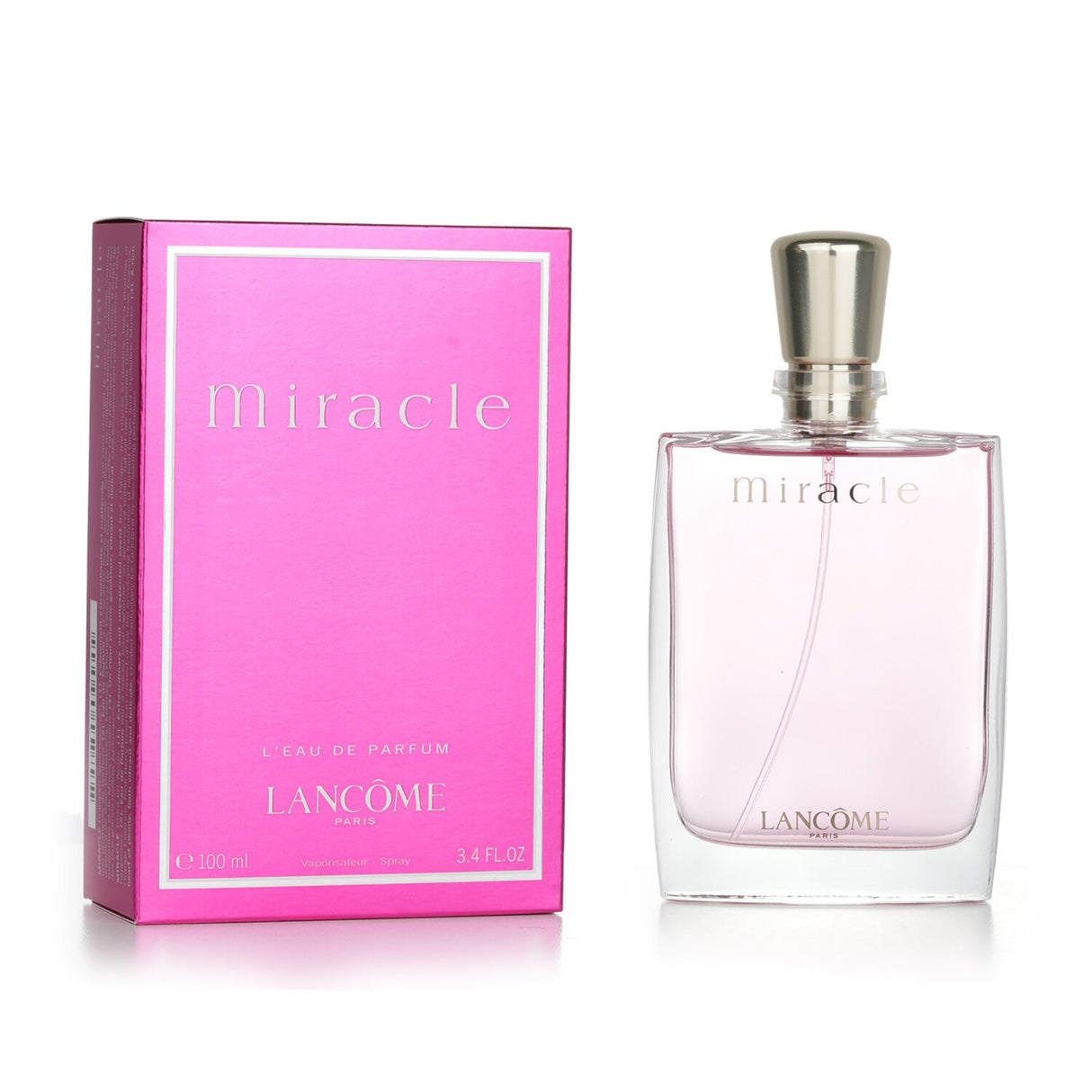 Elegant Lancôme Miracle Eau De Parfum Spray (100ml) with floral, spicy, and herbal notes for uplifting daily wear.