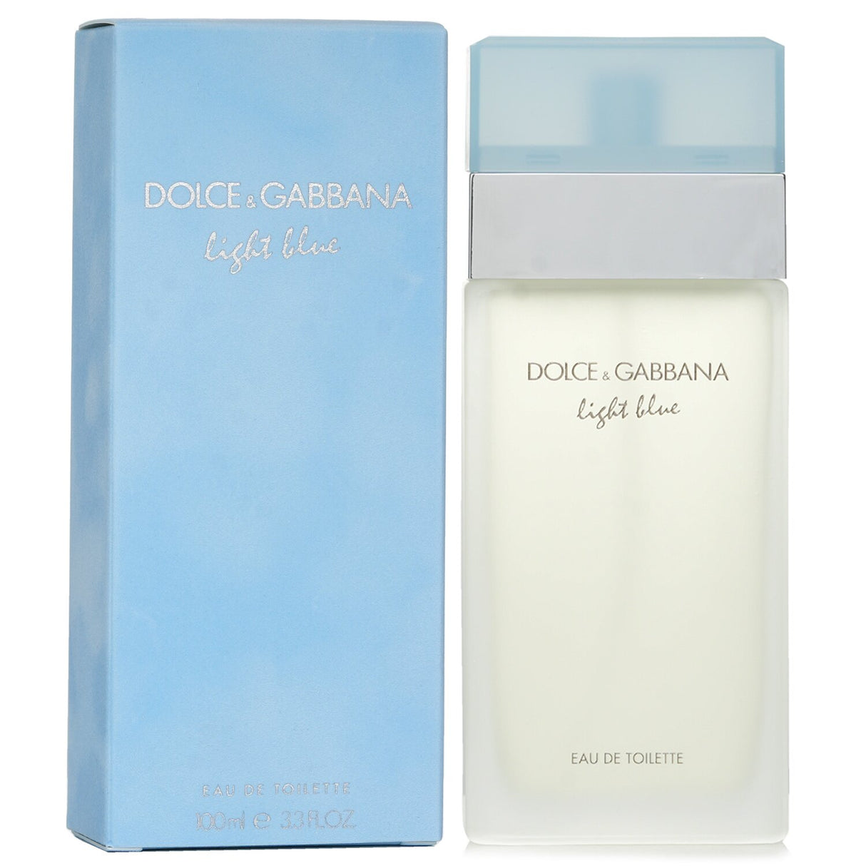 Dolce & Gabbana Light Blue Eau De Toilette, 100ml, features floral notes of jasmine, freesia, and warm amber, perfect for any occasion.