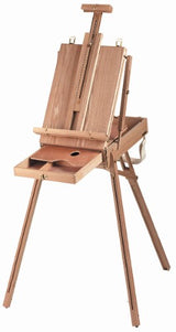 Lightweight elm wood Jasart French Easel - FSC100 with adjustable canvas support, perfect for outdoor art and easy transport.