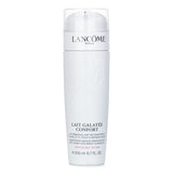 Creamy Lancome Confort Galatee cleanser for dry skin, enriched with milk proteins for gentle, nourishing makeup removal.