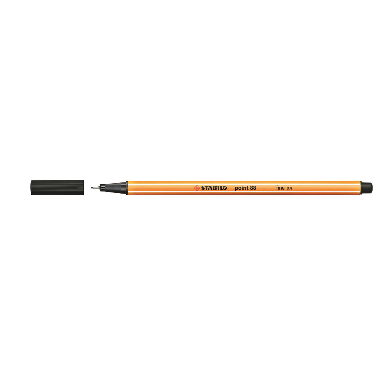 Set of 10 Stabilo Point 88 Fineliners in black, featuring precision 0.4 mm tips for clean, durable writing and drawing.