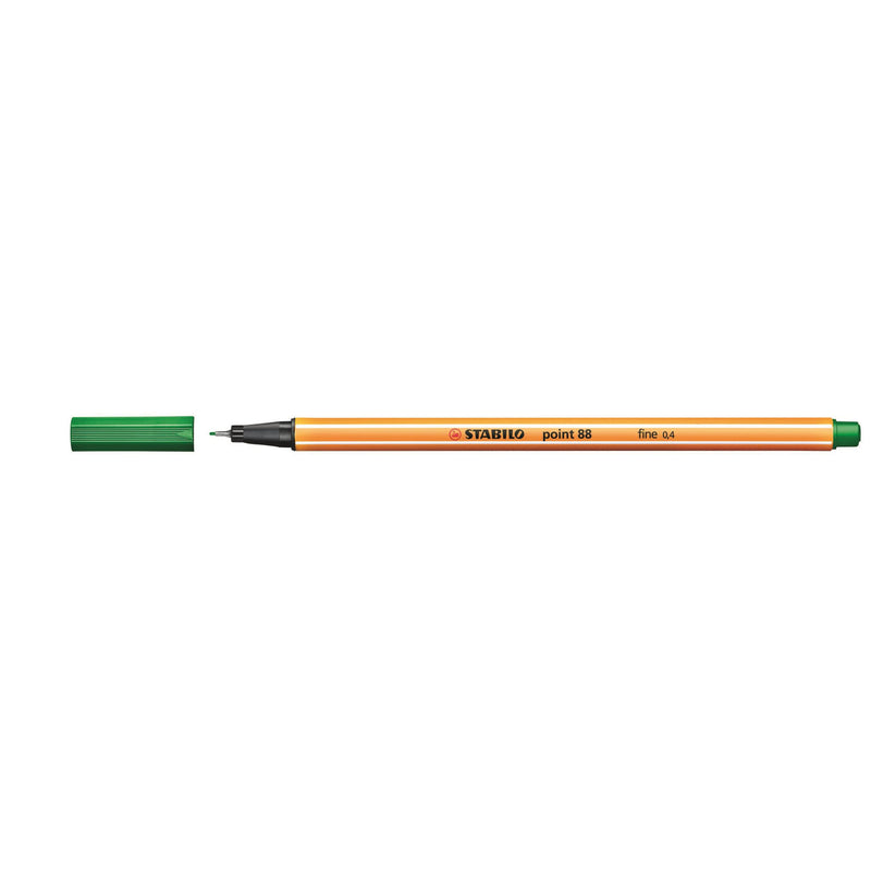 Stabilo Point 88 Fineliner Green Box 10 -10 units