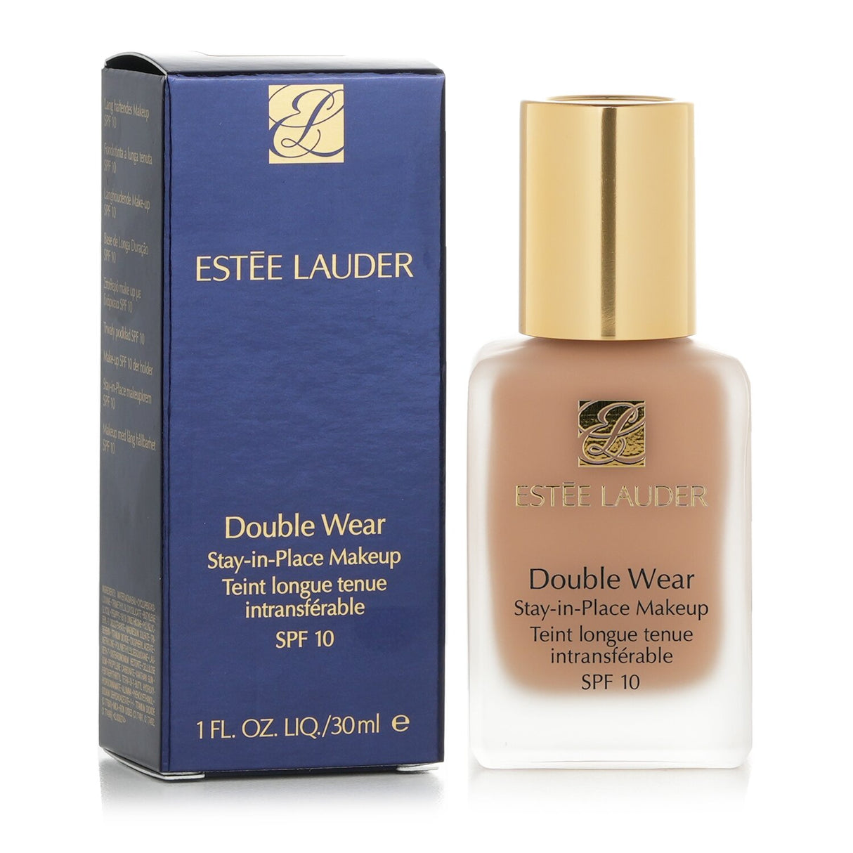 Estee Lauder Double Wear Stay In Place Makeup SPF 10 in No. 04 Pebble, a lightweight foundation for flawless, lasting coverage.