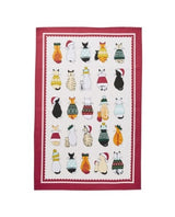 Cotton Tea Towel - Ulster Weavers Christmas Cats in Waiting (48 x 74cm)