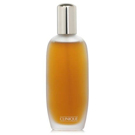 Clinique Aromatics Elixir Parfum Spray 100ml, featuring elegant chypre notes, rose, jasmine, and earthy patchouli.