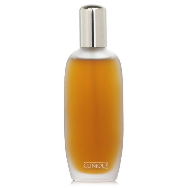 Clinique Aromatics Elixir Parfum Spray 100ml, featuring elegant chypre notes, rose, jasmine, and earthy patchouli.