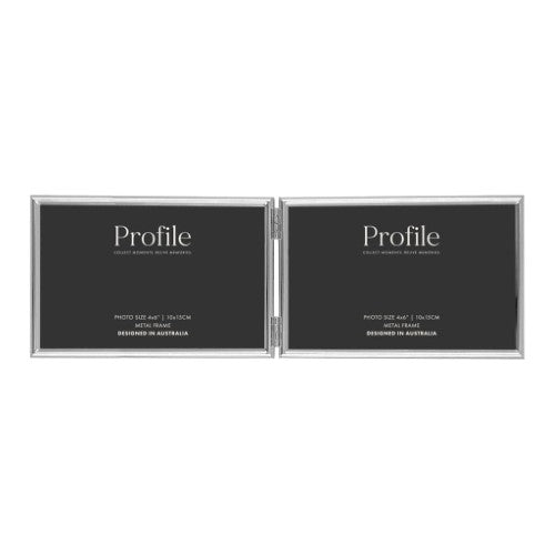 Profile - Habitat Silver Hinged Double Metal Photo Frame - 5x7in (13x18cm) (2)H