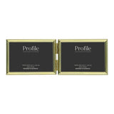 Profile - Habitat Gold Hinged Double Metal Photo Frame - 5x7in (13x18cm) (2)V