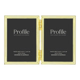 Profile - Habitat Gold Hinged Double Metal Photo Frame - 5x7in (13x18cm) (2)V
