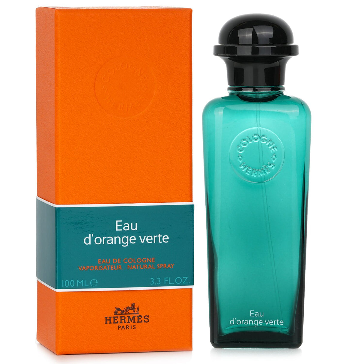 Hermes Eau D'Orange Verte cologne spray, a refreshing unisex fragrance with notes of citrus and floral elegance, 100ml.