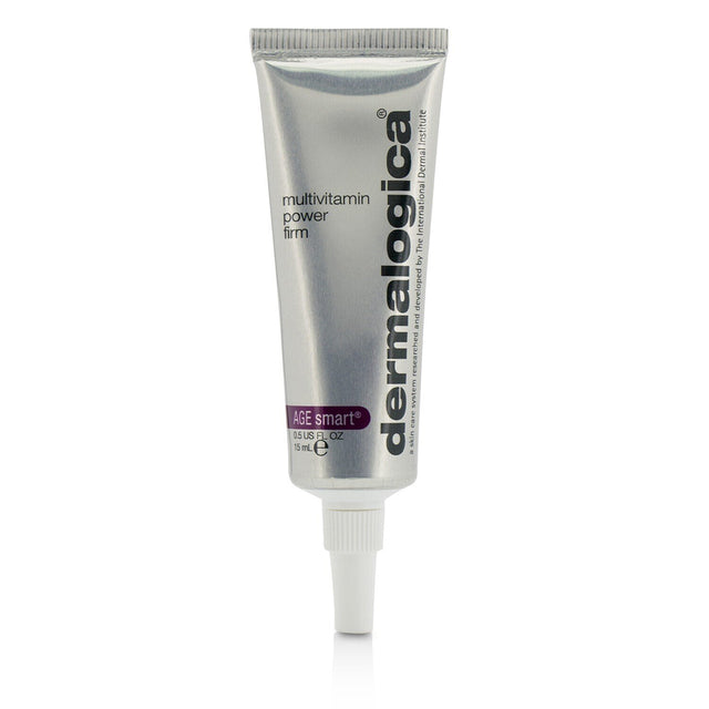 Dermalogica Age Smart MultiVitamin Power Firm in a 15ml tube, a rejuvenating treatment for eyes and lips targeting fine lines.