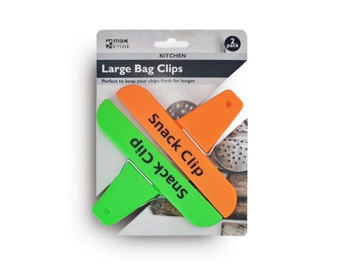 Large Max Brand bag clips in vibrant colors, 150 x 85mm, perfect for keeping snacks fresh and organized, 48 packs included.