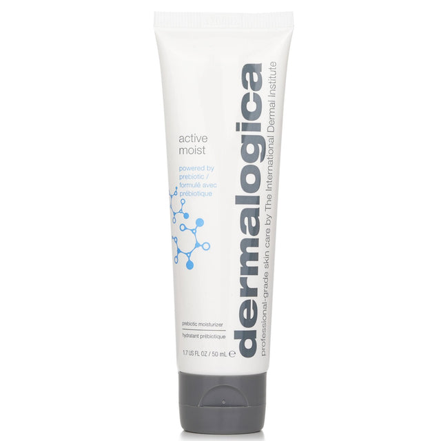 Lightweight, oil-free Dermalogica Active Moist in 50ml, hydrates and refines skin with amino acids and plant extracts.