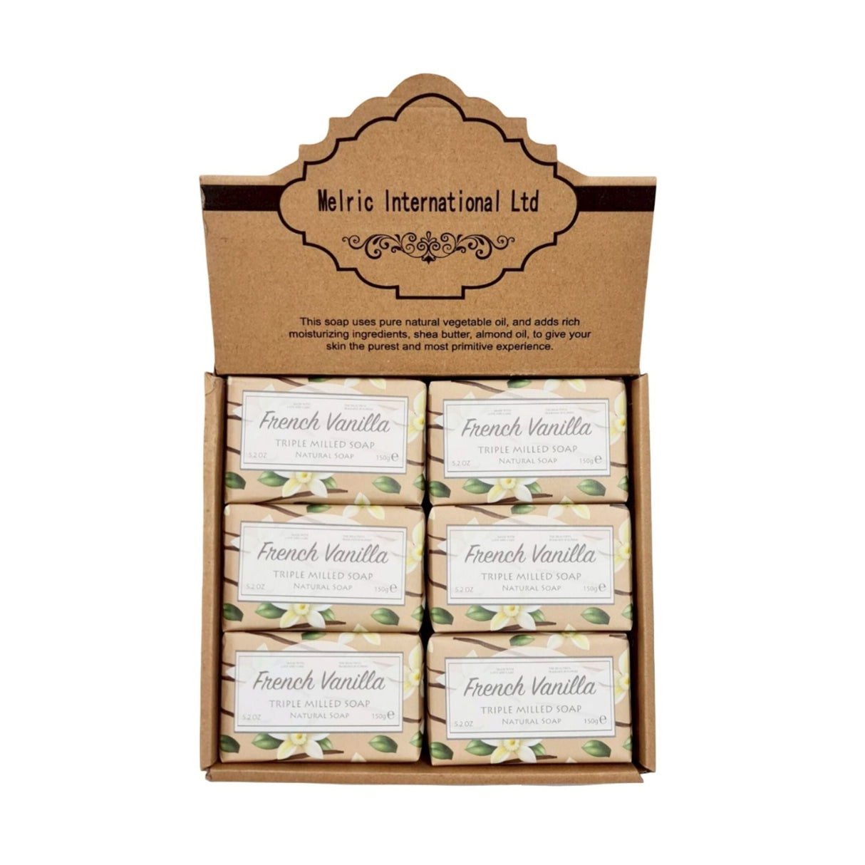 French Vanilla Soap Display 150g - 12pcs