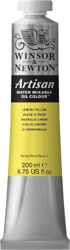 Zinc White 200ml tube of Winsor & Newton Artisan Water Mixable Oil Colour for safe, water-thinned painting.