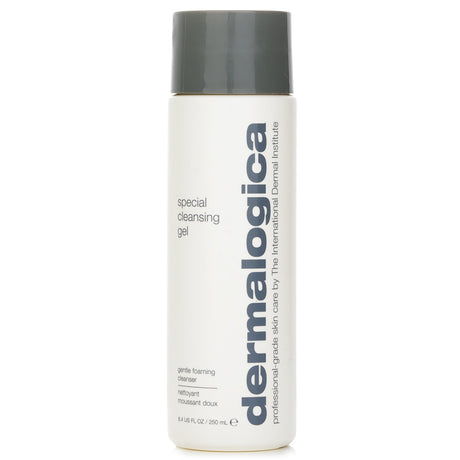 Dermalogica Special Cleansing Gel in a 250ml bottle, a gentle cleanser for all skin types, removes impurities without irritation.