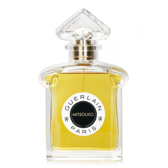 Guerlain Mitsouko Eau De Parfum in a 75ml bottle, featuring notes of bergamot, rose, and oakmoss for timeless elegance.