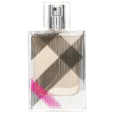 Burberry Brit Eau De Parfum Spray 50ml features lush fruit, nutty essences, amber, vanilla, and tonka bean for a charming aroma.