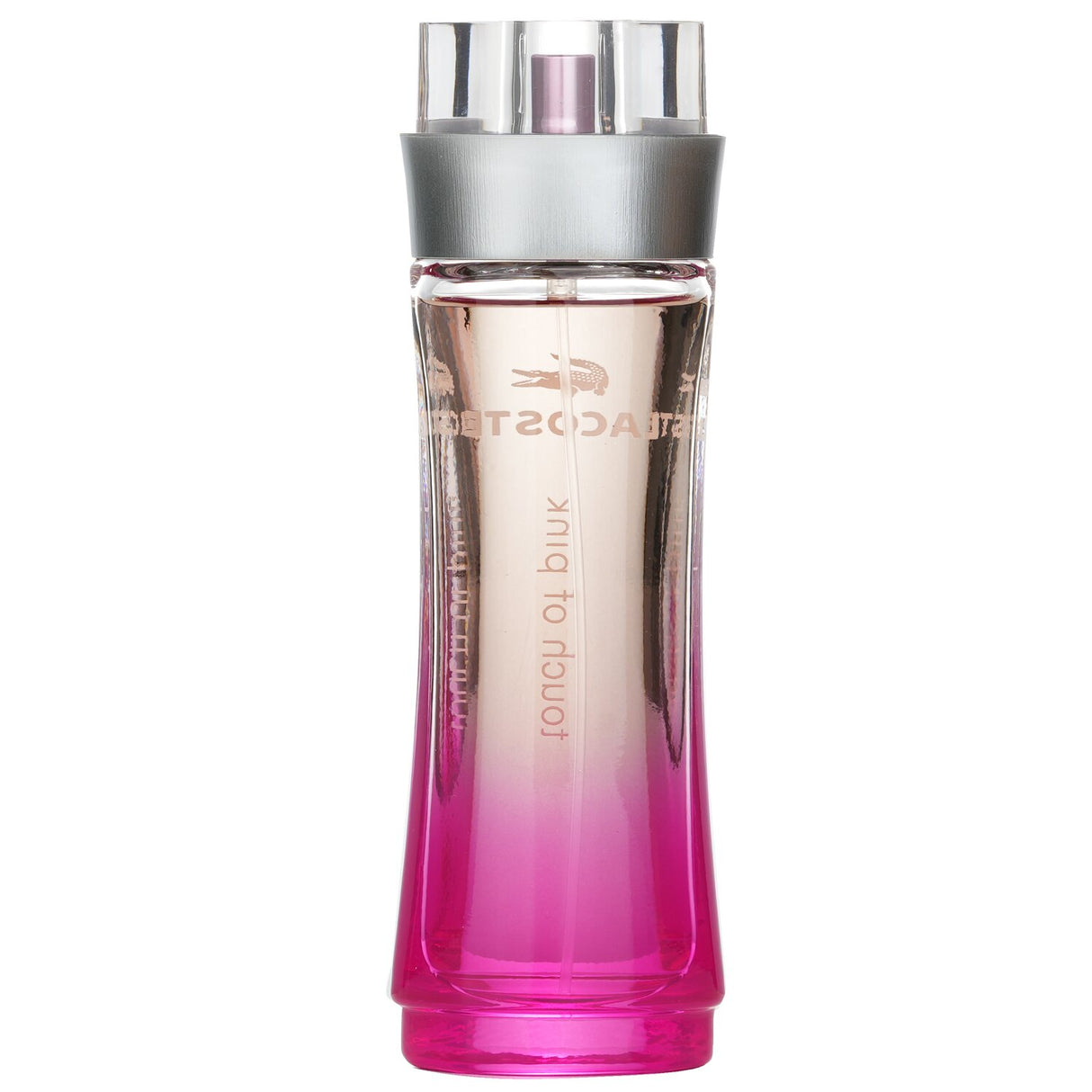 Lacoste Touch Of Pink Eau De Toilette Spray 90ml, a feminine fragrance with blood orange, jasmine, and vanilla notes.