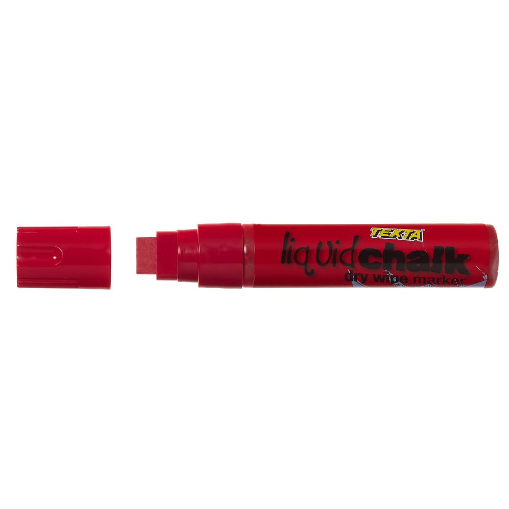 Texta Liquid Chalk Marker Dry Wipe Red