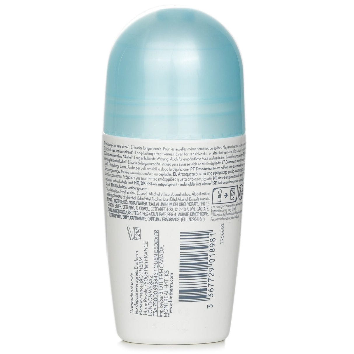 Biotherm - Deo Pure Antiperspirant Roll-On  - 75ml/2.53oz