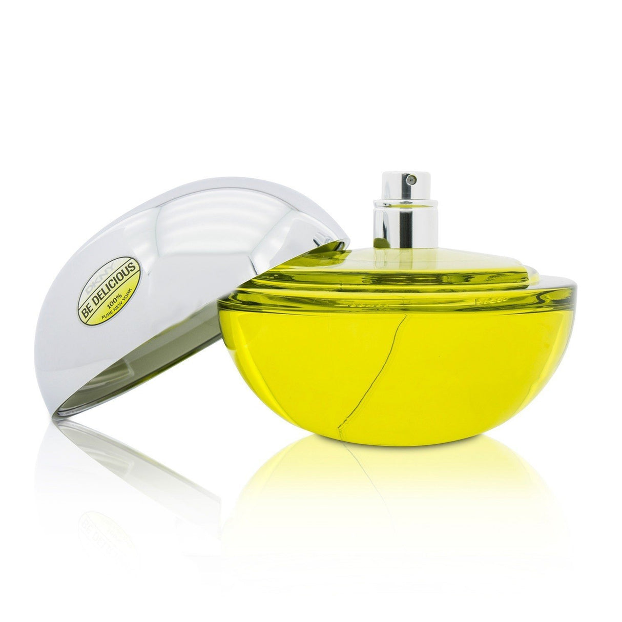 DKNY Be Delicious Eau De Parfum Spray in a 50ml bottle, featuring fruity notes of apple and floral elegance for modern women.