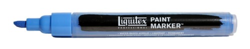 Fine Fluorescent Orange Liquitex Paint Marker, water-based, lightfast, permanent, for precision art on various surfaces.