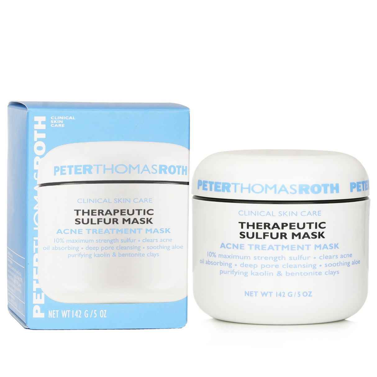 Therapeutic Sulfur Masque by Peter Thomas Roth for acne treatment, enriched with sulfur and clay for clearer, radiant skin.