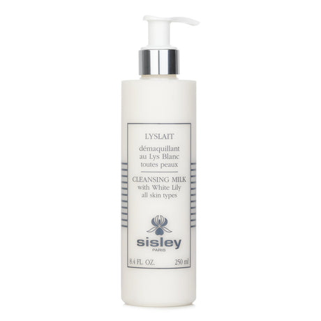 Luxurious Sisley Botanical Cleansing Milk with White Lily, gentle for sensitive skin, removes makeup while moisturizing.