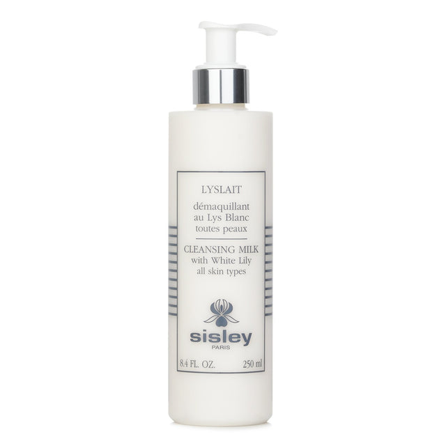 Luxurious Sisley Botanical Cleansing Milk with White Lily, gentle for sensitive skin, removes makeup while moisturizing.