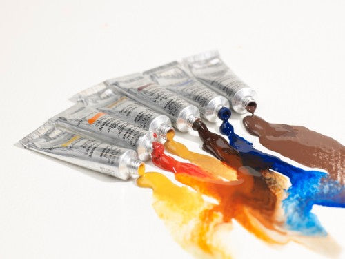 Vibrant Winsor & Newton Cobalt Deep Blue watercolour in a 5ml tube, perfect for artists seeking deep, transparent hues.