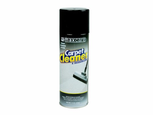 MAXCARE Carpet Spray Cleaner, 368g aerosol, effective for tough stains and odors, eco-friendly, set of 12 for bulk savings.