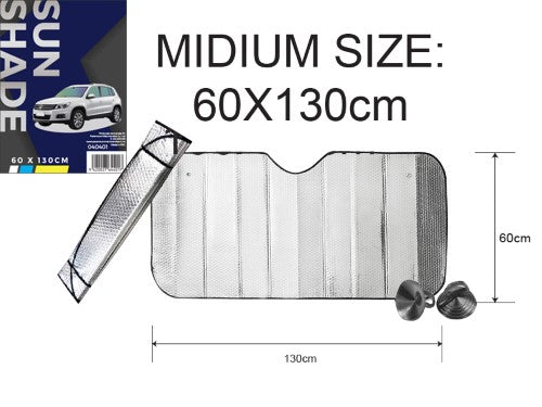 Collapsible Sun Shade w/Suction Cups  - MC Front 130 x 60cm (Set of 48)