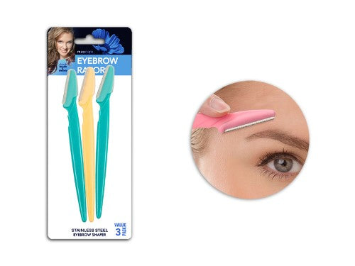 Eyebrow Hair Razors - Maxcare 3's (12 Packs)