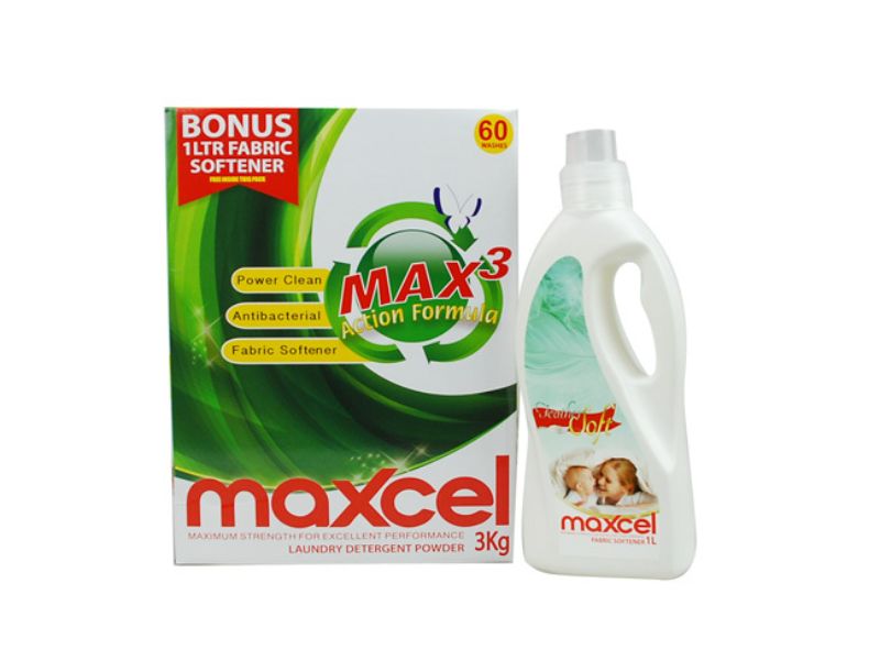 Fabric Softener - Maxcel Concentrated  3kg (4 Units)
