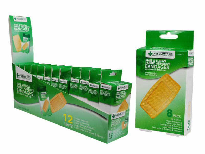 Knee & Elbow Fabric Adhesive Bandages (12 Packs)