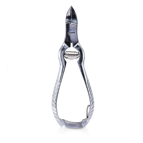 Tweezerman Barrel Spring Toenail Nipper with sharp stainless steel blades for precise trimming and ergonomic handle for comfort.