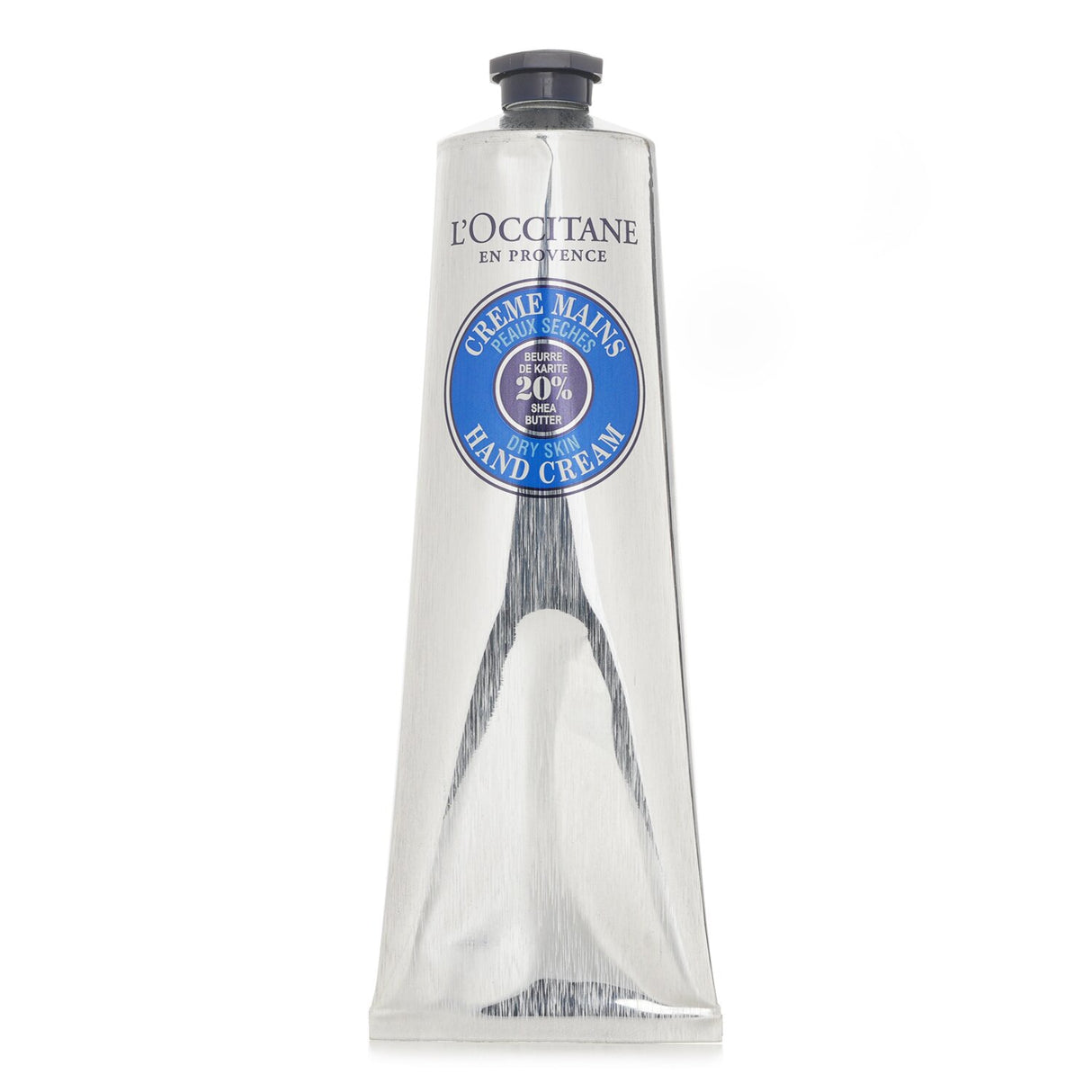 L'Occitane Shea Butter Hand Cream in a 150ml tube, deeply nourishes and hydrates hands with 20% Shea Butter and essential oils.