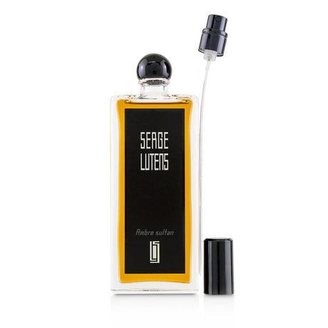 Captivating 50ml bottle of Serge Lutens Ambre Sultan Eau De Parfum, featuring warm amber, powdery vanilla, and earthy notes.