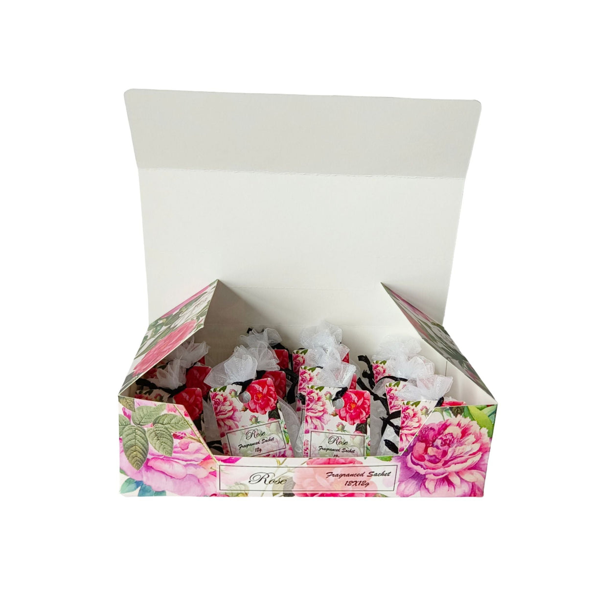 Beaded Sachet 12g Rose - Disp 12pcs