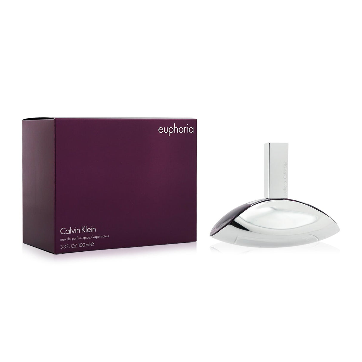 Calvin Klein Euphoria Eau De Parfum 100ml, a sophisticated women's fragrance with notes of pomegranate, black orchid, and amber.