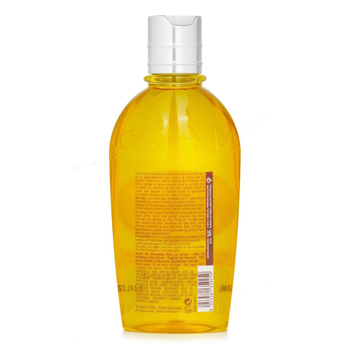 L'Occitane - Almond Cleansing & Soothing Shower Oil  - 250ml/8.4oz