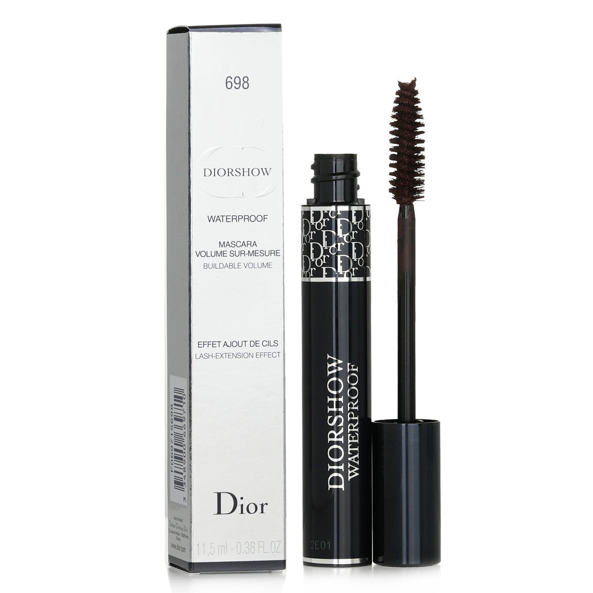 Christian Dior Diorshow Waterproof Mascara #698 Chestnut, 11.5ml, enhances lashes with volume, curl, and long-lasting wear.