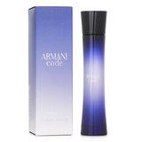 Giorgio Armani Code Femme Eau De Parfum, 50ml – a seductive blend of orange, ginger, flowers, and rich vanilla.