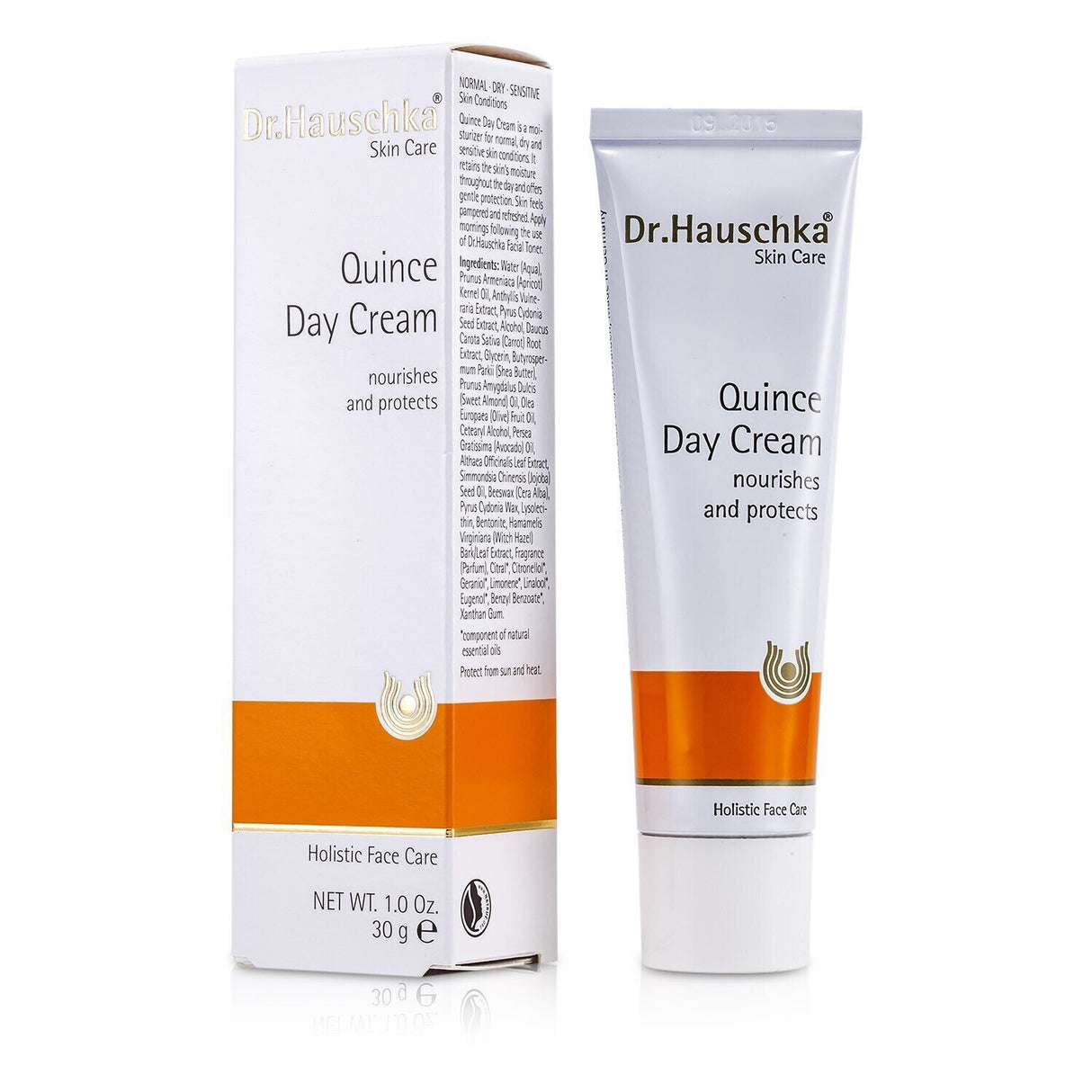 Luxurious Dr. Hauschka Quince Day Cream for normal, dry, and sensitive skin; deeply hydrates and protects for a youthful glow.