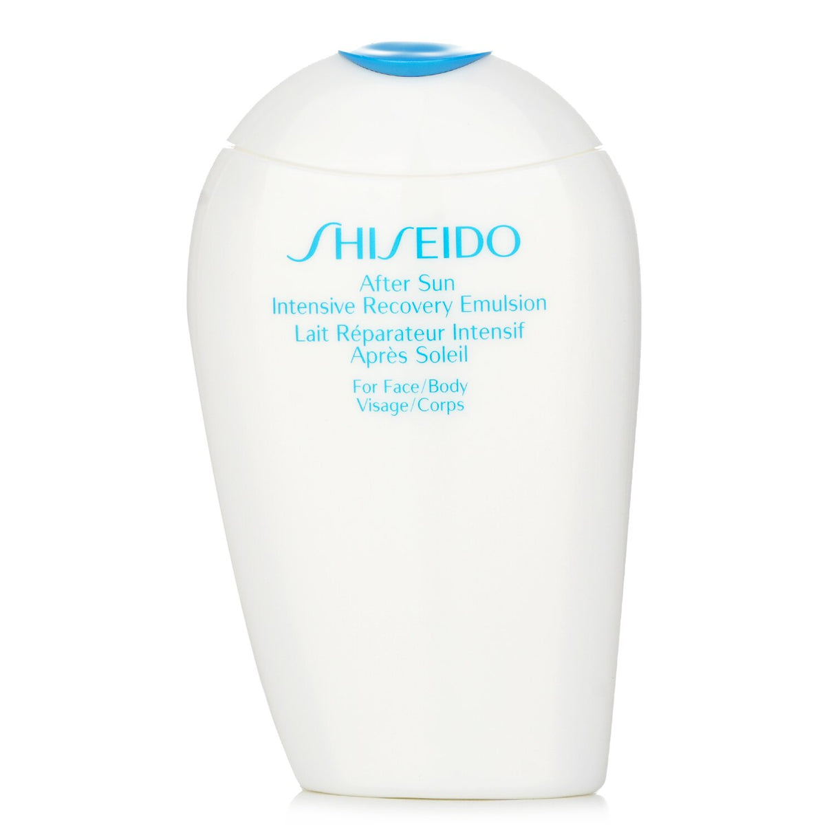 Luxurious Shiseido After Sun Emulsion in a 150ml bottle, designed to nourish and rejuvenate skin after sun exposure.